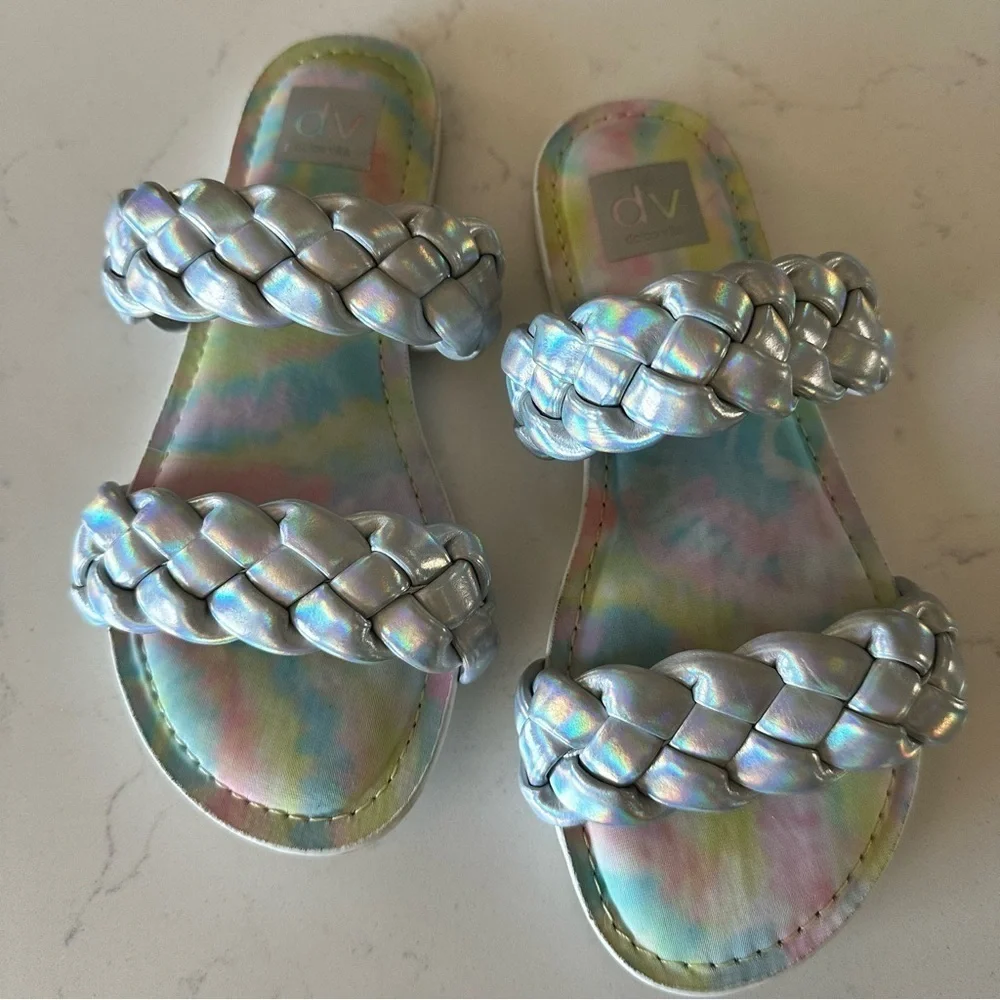 DV BY DOLCE VITA Girl's Careena Braided Flat Sandals Size: 2